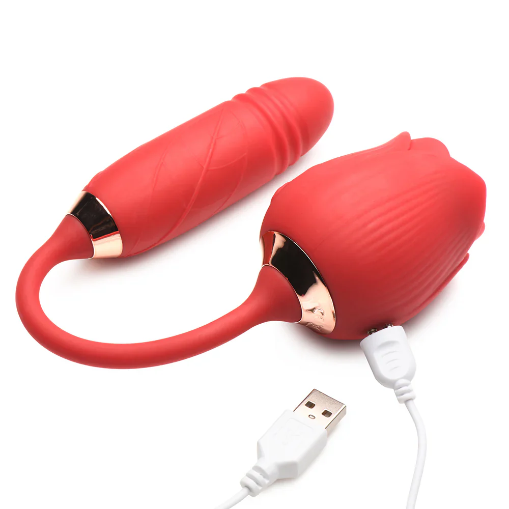 A Thrusting and Suction Rose Toy - Image 6